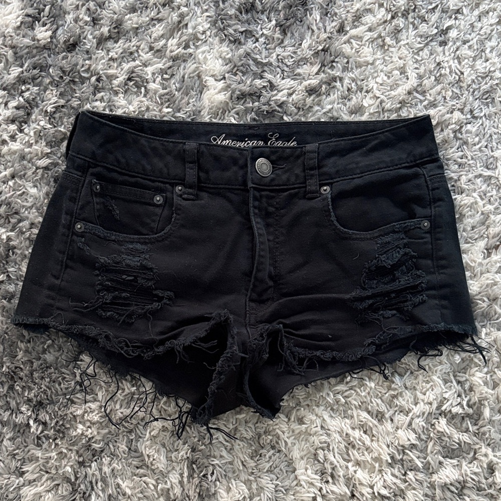 American Eagle Outfitters Black Jean Shorts